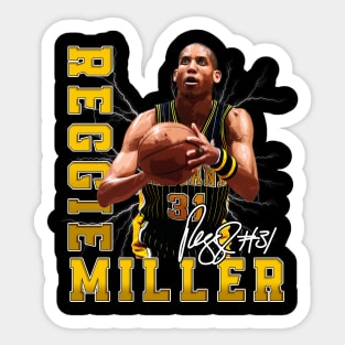 Reggie Miller Choke Sign Basketball Legend Signature Vintage Retro 80s 90s Bootleg Rap Style Sticker